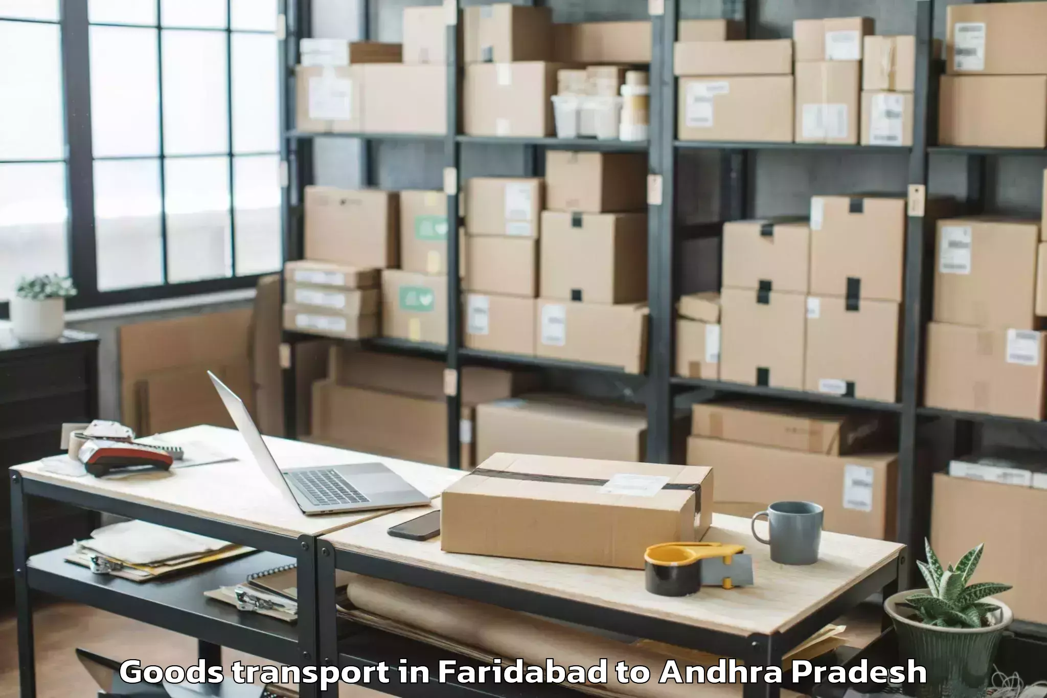 Top Faridabad to Penamaluru Goods Transport Available